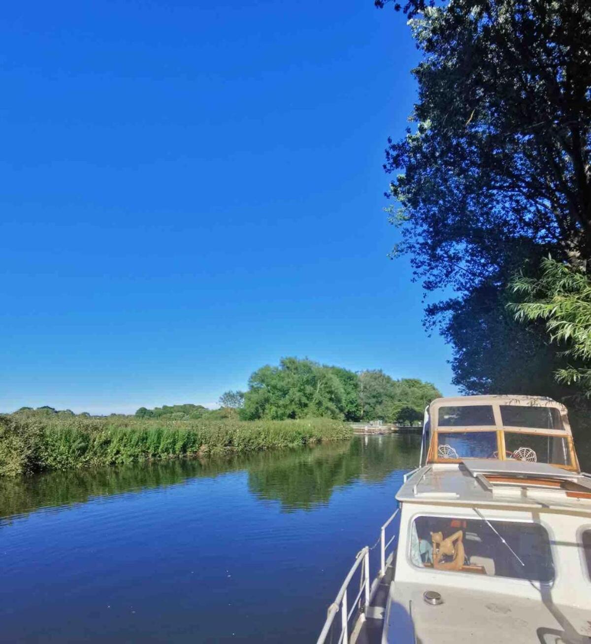 Dutch Cruiser Ship On A Tranquil Secluded River Tonbridge Dış mekan fotoğraf